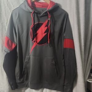 Gray and Red The Flash Hoodie Six Flags Size S Mens